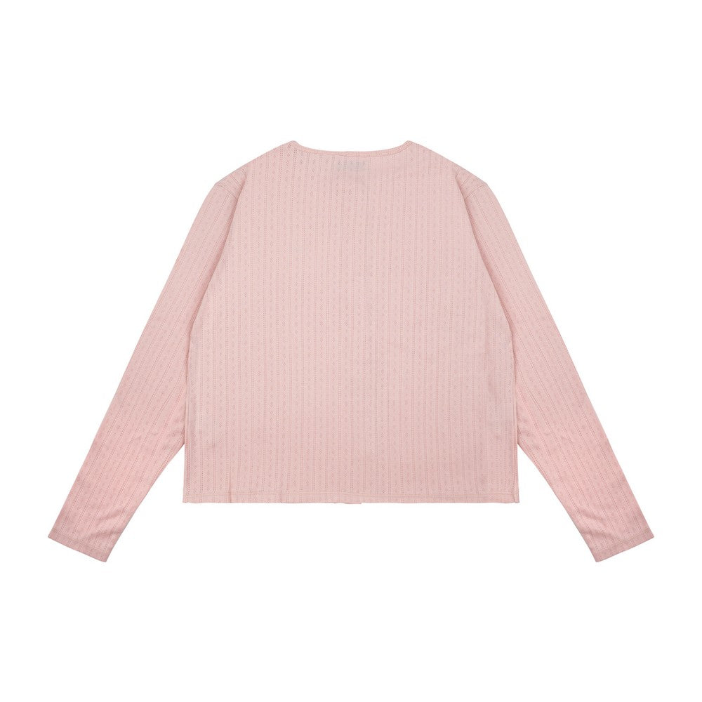Greenlight Women's Crop Cardigan Long Sleeve Loose Fit Cotton Outer Riho HP-C010925