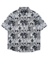 Greenlight Men's Shirt Short Sleeve Regular Fit Cotton Poplin Full Print Jean HP-C011125