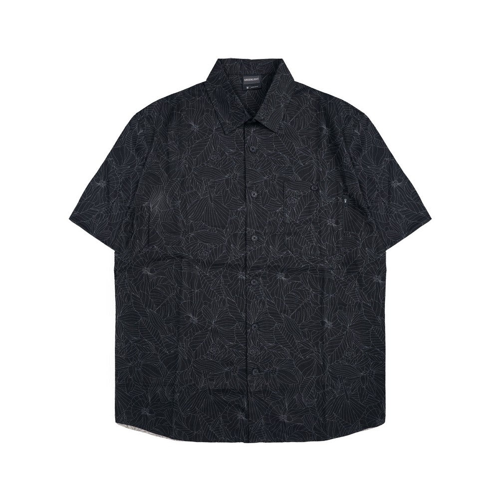 Greenlight Men's Shirt Short Sleeve Regular Fit Cotton Poplin Full Print Kevon HP-C011025