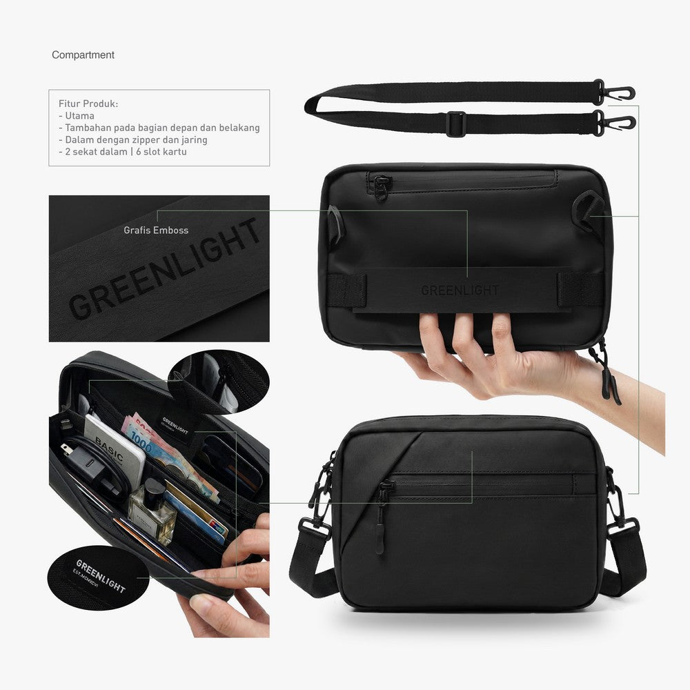 Greenlight Men's 2 in 1 Sling Pouch Bag Cele OL-010225