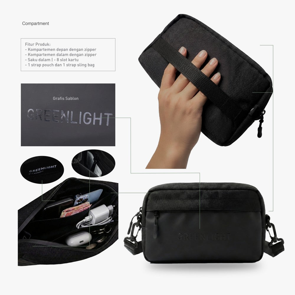 Greenlight Men's 2 in 1 Pouch Sling Bag Corvus OL-031124