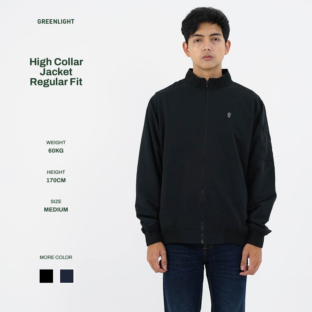Greenlight Men's High Collar Jacket Regular Fit Parachute Cipher OL-C101124