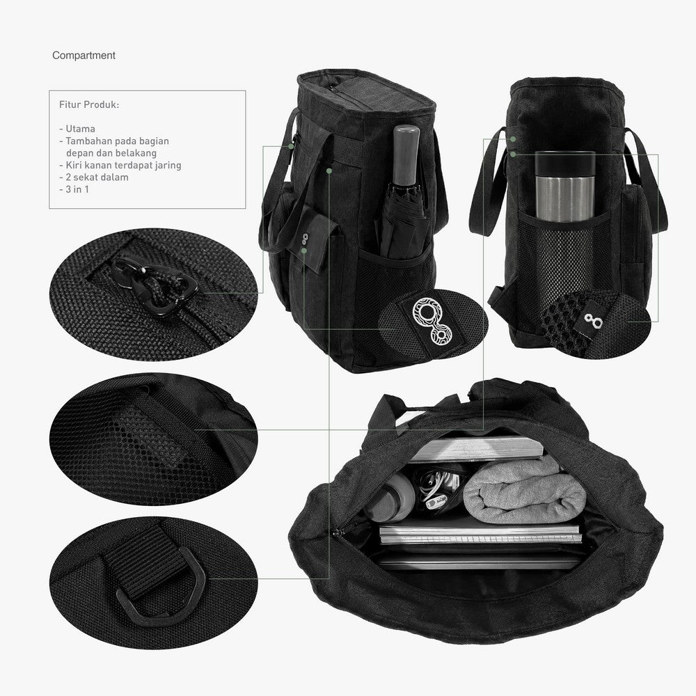 Greenlight Men's 2 in 1 Totebag Backpack Davion OL-100425