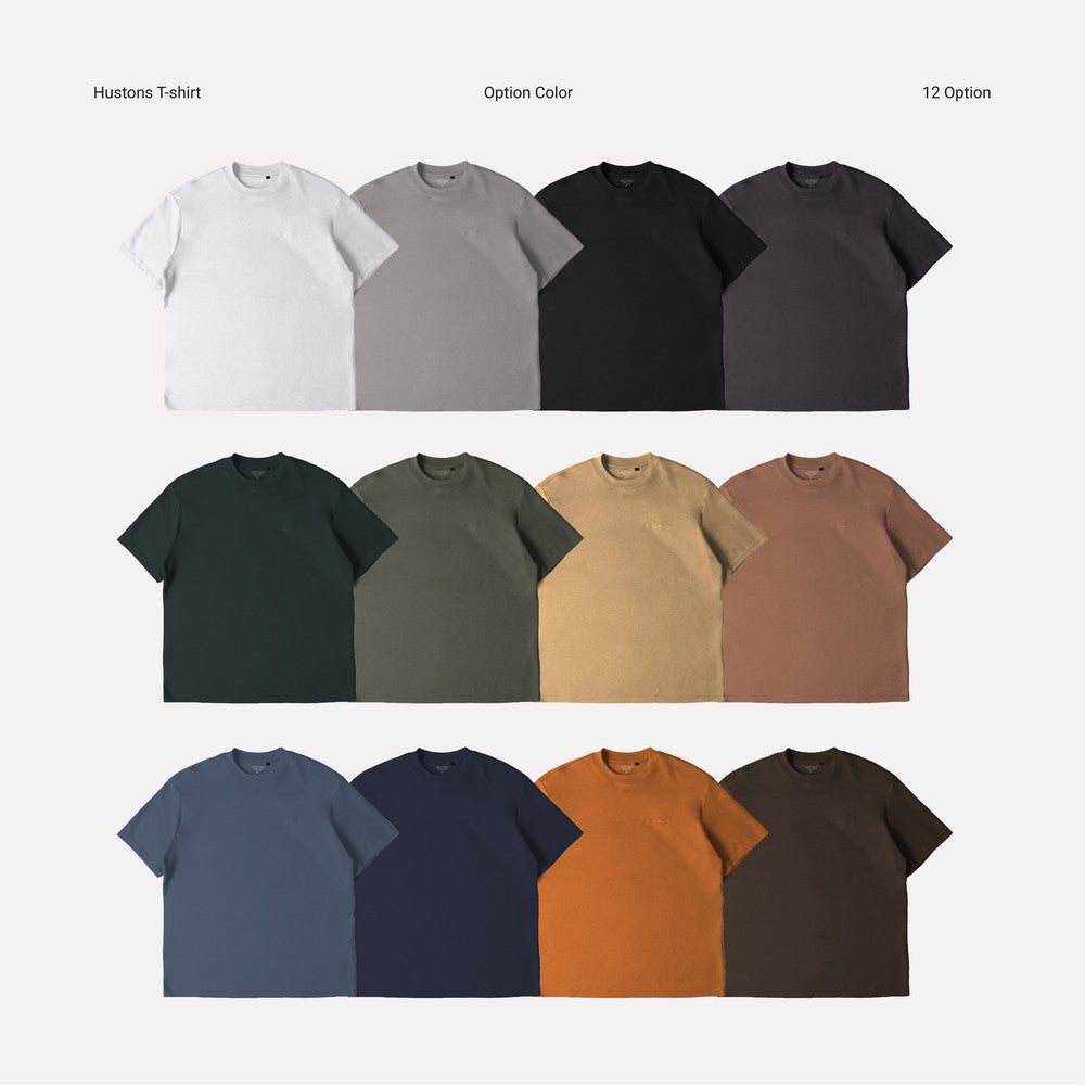 Greenlight Men's T-Shirt Short Sleeve Relaxed Fit Basic Cotton Hustons HP-C740924