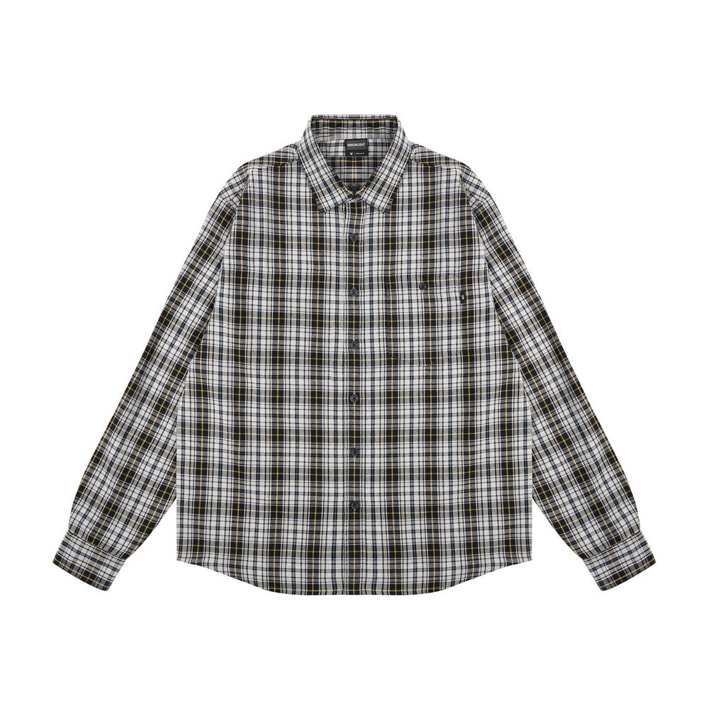 Greenlight Men's Plaid Checked Shirt Long Sleeve Regular Fit Paige HP-050126