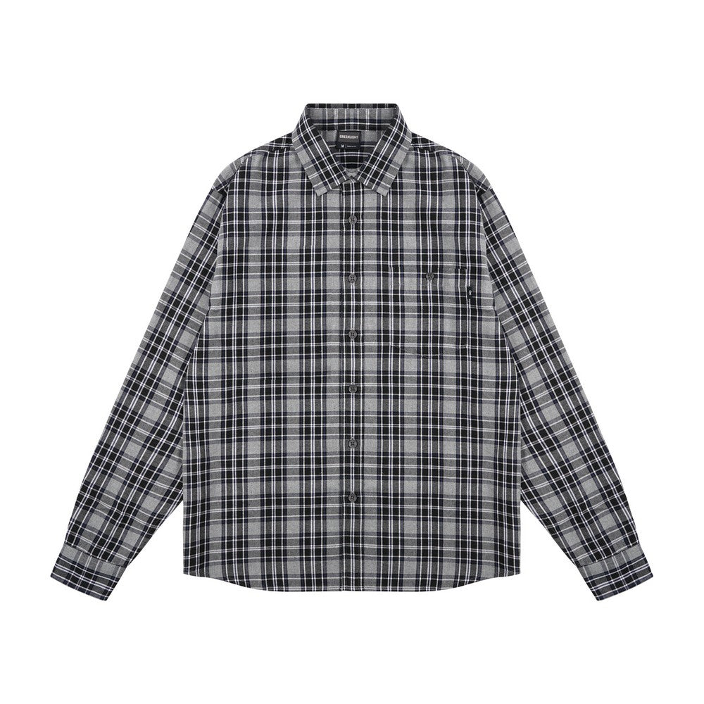 Greenlight Men's Plaid Checked Shirt Long Sleeve Regular Fit Preston HP-060126