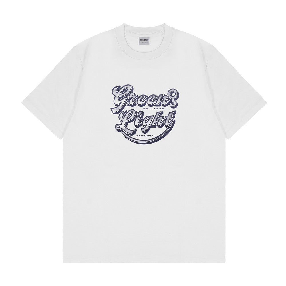 Greenlight Essential Men's T-Shirt Short Sleeve Regular Fit Cotton Logo Script Barzin C050325