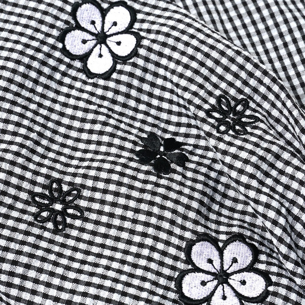 Greenlight Women's Plaid Shirt Long Sleeve Loose Fit Seersucker Blouse Cheline HP-040126