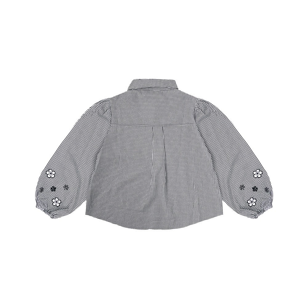 Greenlight Women's Plaid Shirt Long Sleeve Loose Fit Seersucker Blouse Cheline HP-040126