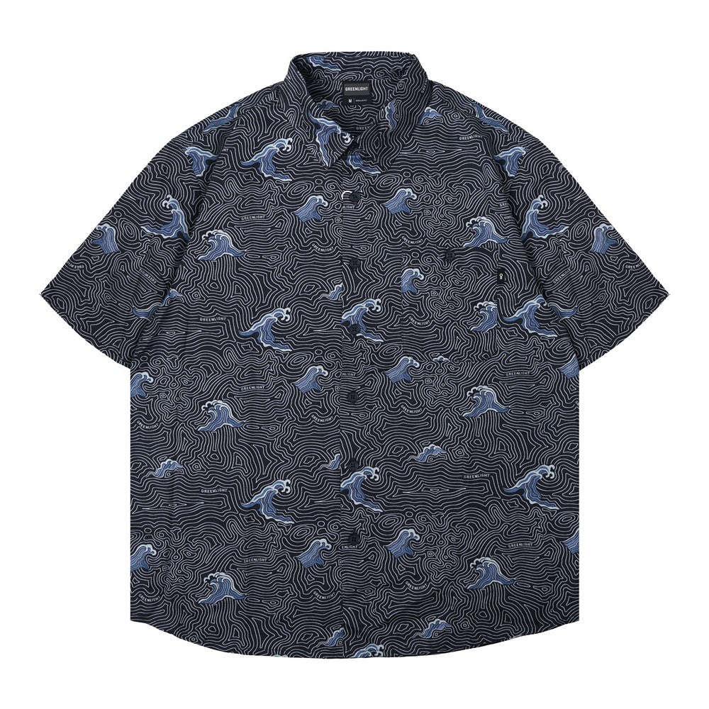 Greenlight Men's Shirt Short Sleeve Regular Fit Rayon Twill Conrad HP-C010326