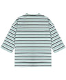 Greenlight Kaos Garis Wanita Lengan 7/8 Loose Fit Katun Polyester Stripe Tee Rui HP-C050126