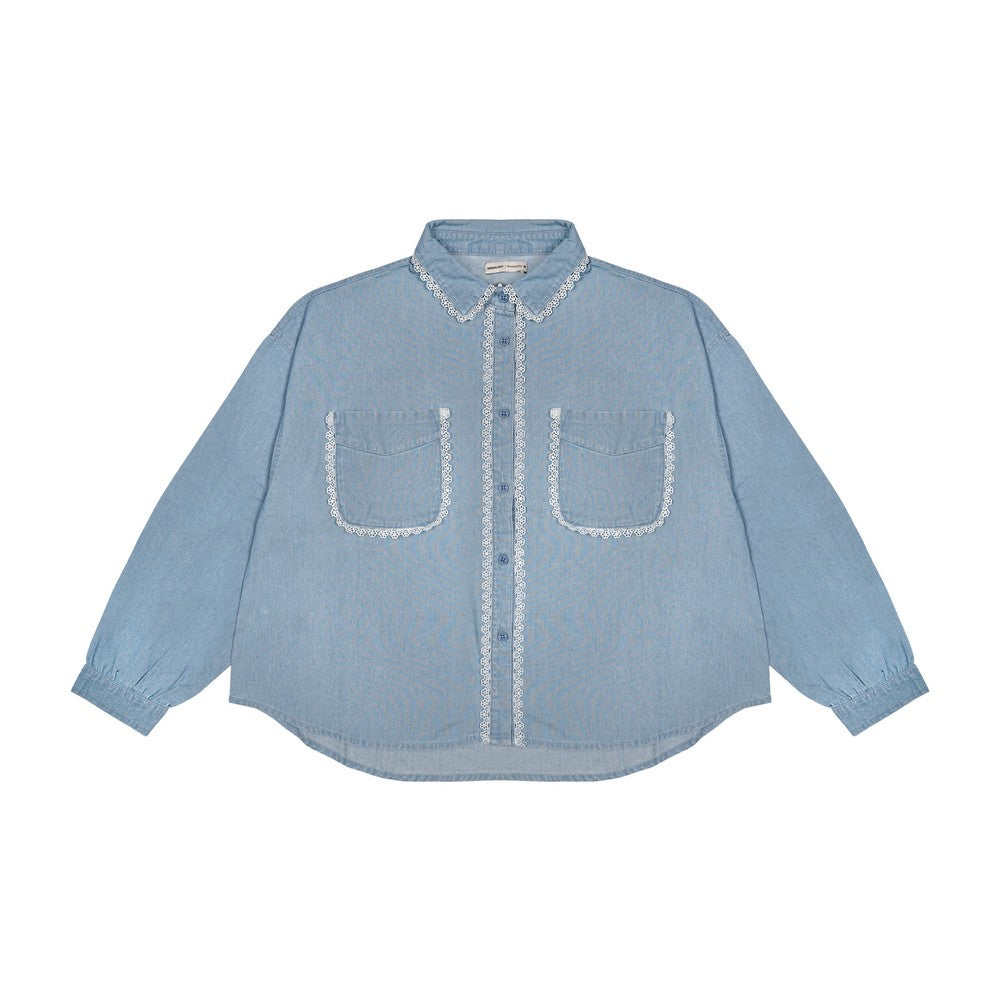 Greenlight Women's Shirt Long Sleeve Loose Fit Cotton Jeanie HP-030126