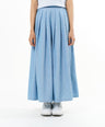 Greenlight Women's Midi Pleated A Line Skirt Cotton Denim Kay HP-C030126
