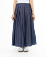 Greenlight Women's Midi Pleated A Line Skirt Cotton Denim Kay HP-C030126
