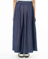 Greenlight Women's Midi Pleated A Line Skirt Cotton Denim Kay HP-C030126