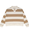 Greenlight Women's Collar T-Shirt Long Sleeve Loose Fit Stripe Tee Kisa HP-C010626