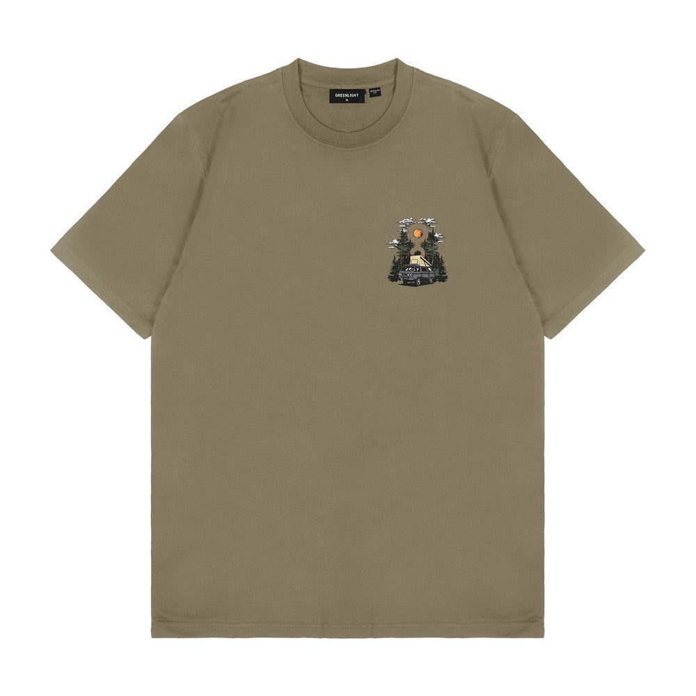 Greenlight Men's T-Shirt Short Sleeve Regular Fit Cotton Campervan C110626