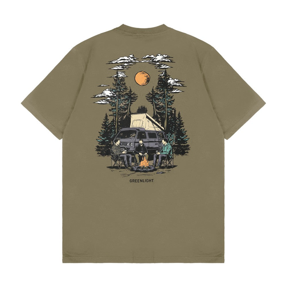 Greenlight Men's T-Shirt Short Sleeve Regular Fit Cotton Campervan C110626