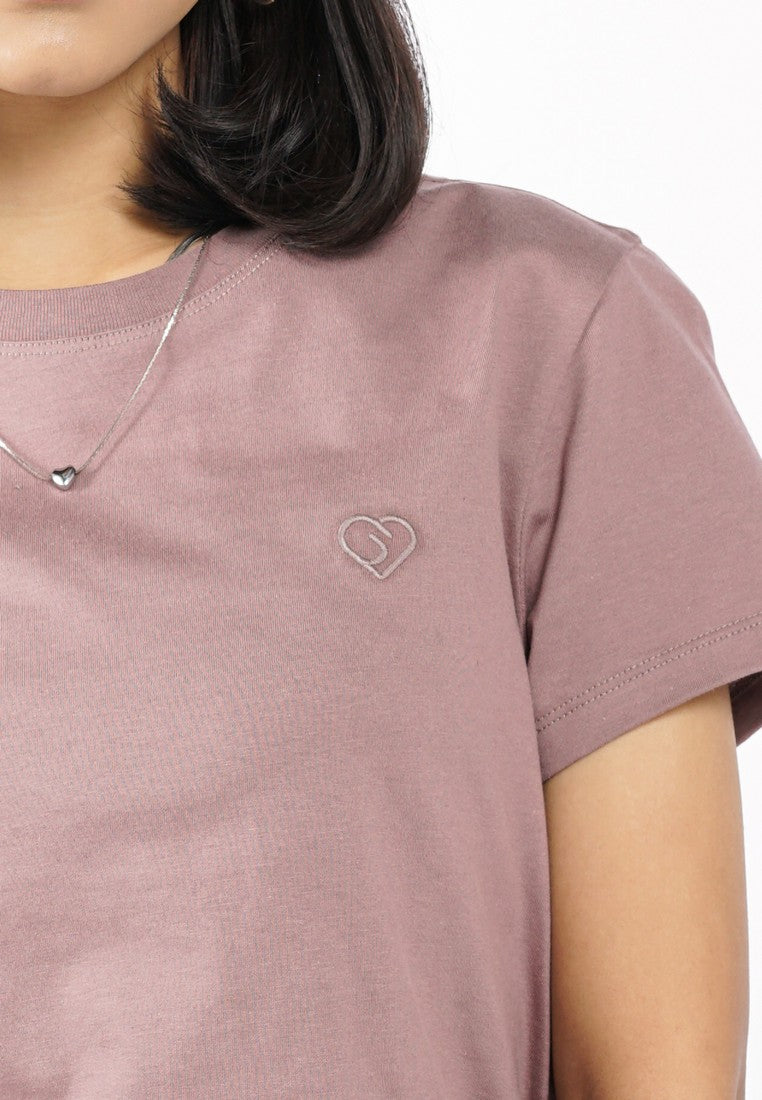 Greenlight Women T-Shirt Short Sleeve Body Fit Cotton Ruched Side Nozomi HP-C090426