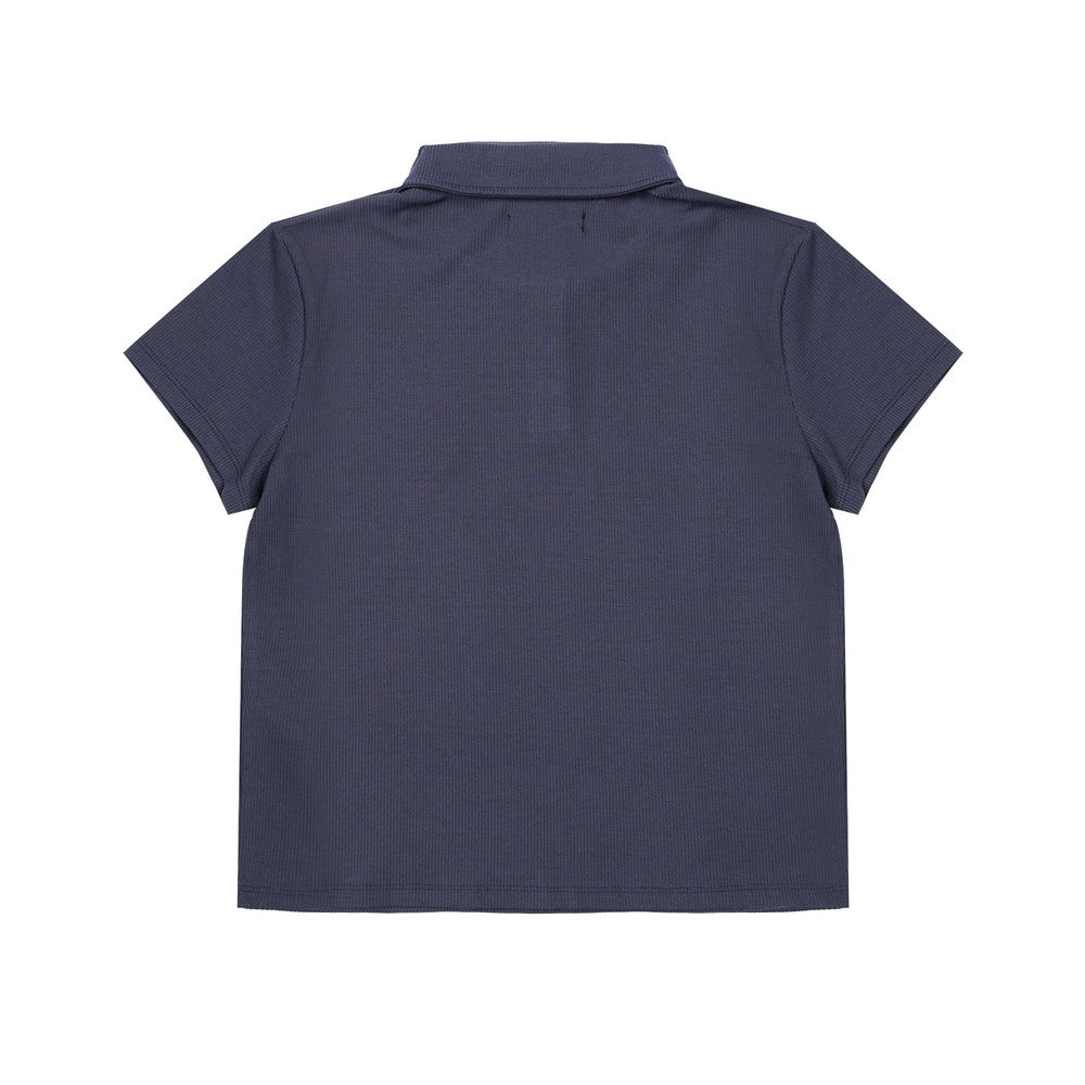 Greenlight Women's Collar T-Shirt Short Sleeve Loose Fit Chika C010926