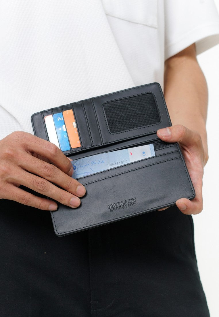 Greenlight Essential Men's Long Bifold Wallet Synthetic Leather Ascend HP-010126