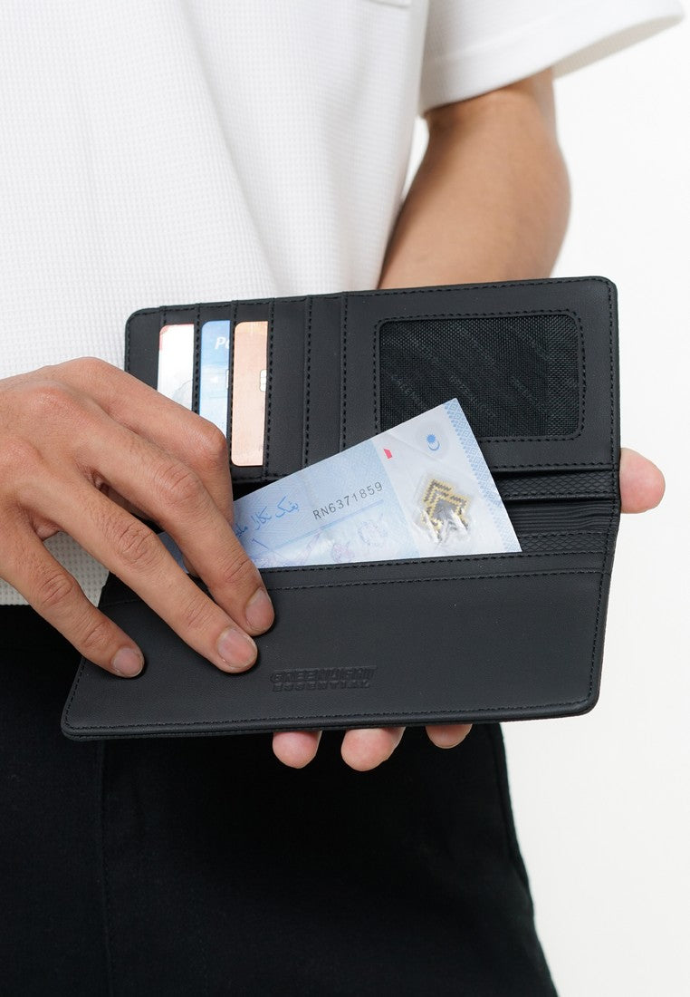 Greenlight Essential Men's Long Bifold Wallet Synthetic Leather Adevt HP-020126