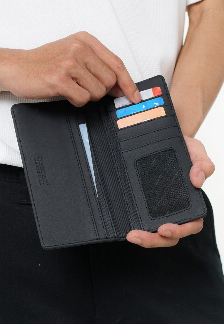 Greenlight Essential Men's Long Bifold Wallet Synthetic Leather Adevt HP-020126