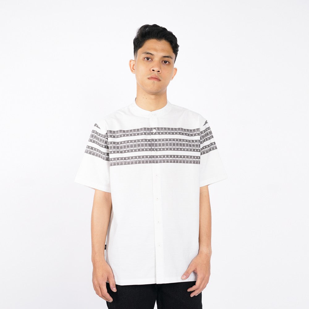 Greenlight Essential Men's Shirt Short Sleeve Regular Fit Cotton Mandarin Collar Cervan HP-020325