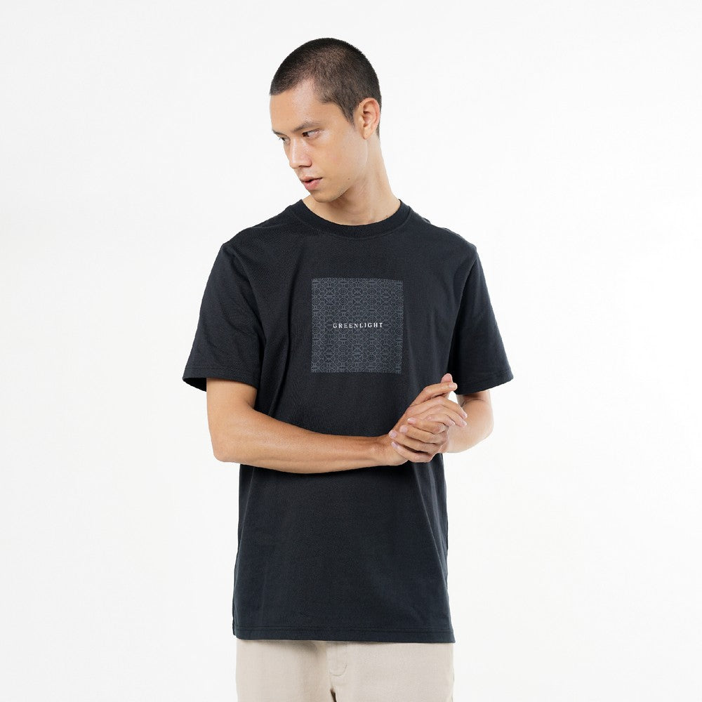 Greenlight Essential Men's T-Shirt Short Sleeve Regular Fit Logo Script Afareen HP-C141224