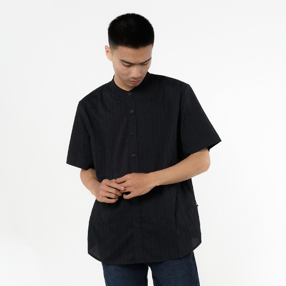 Greenlight Men's Basic Shirt Short Sleeve Regular Fit Mandarin Collar Lancaster HP-C010126