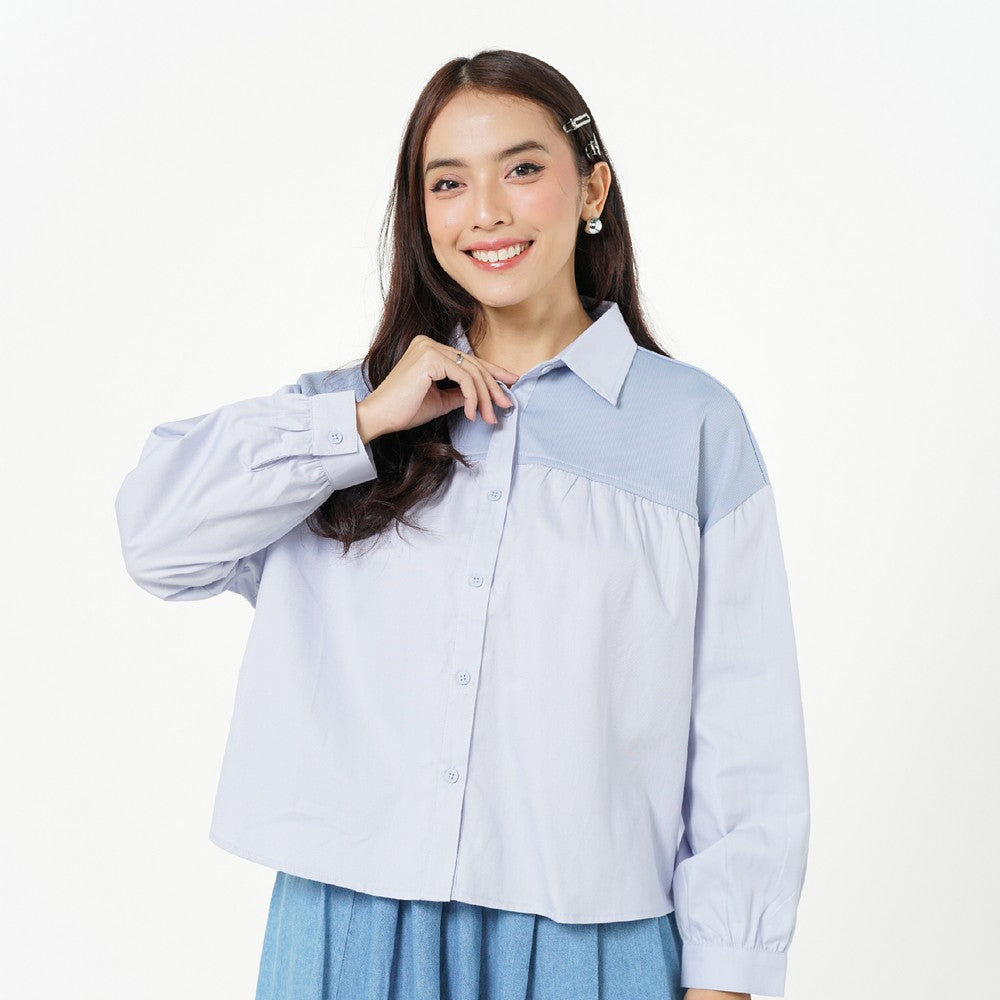 Greenlight Women's Shirt Long Sleeve Loose Fit Cotton Kira HP-C010126