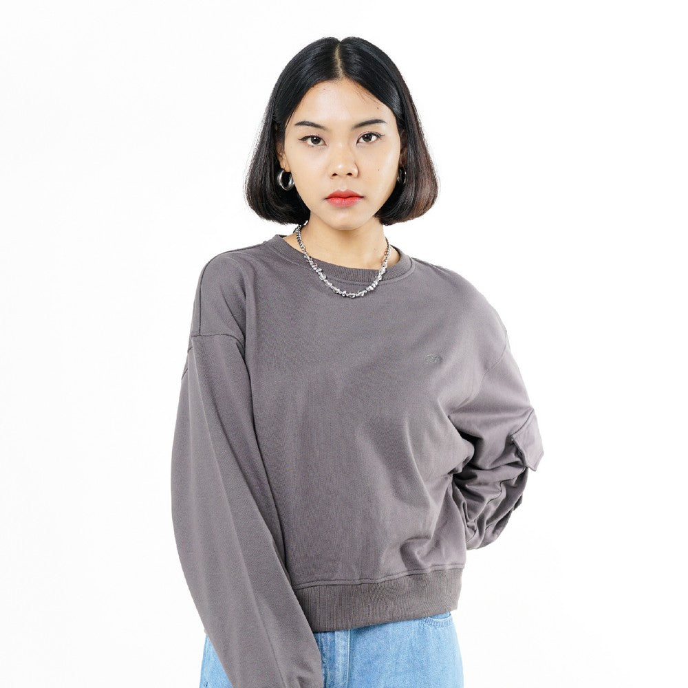 Greenlight Women's Jacket Crewneck Sweatshirt Loose Fit Baby Terry Selena HP-C010126