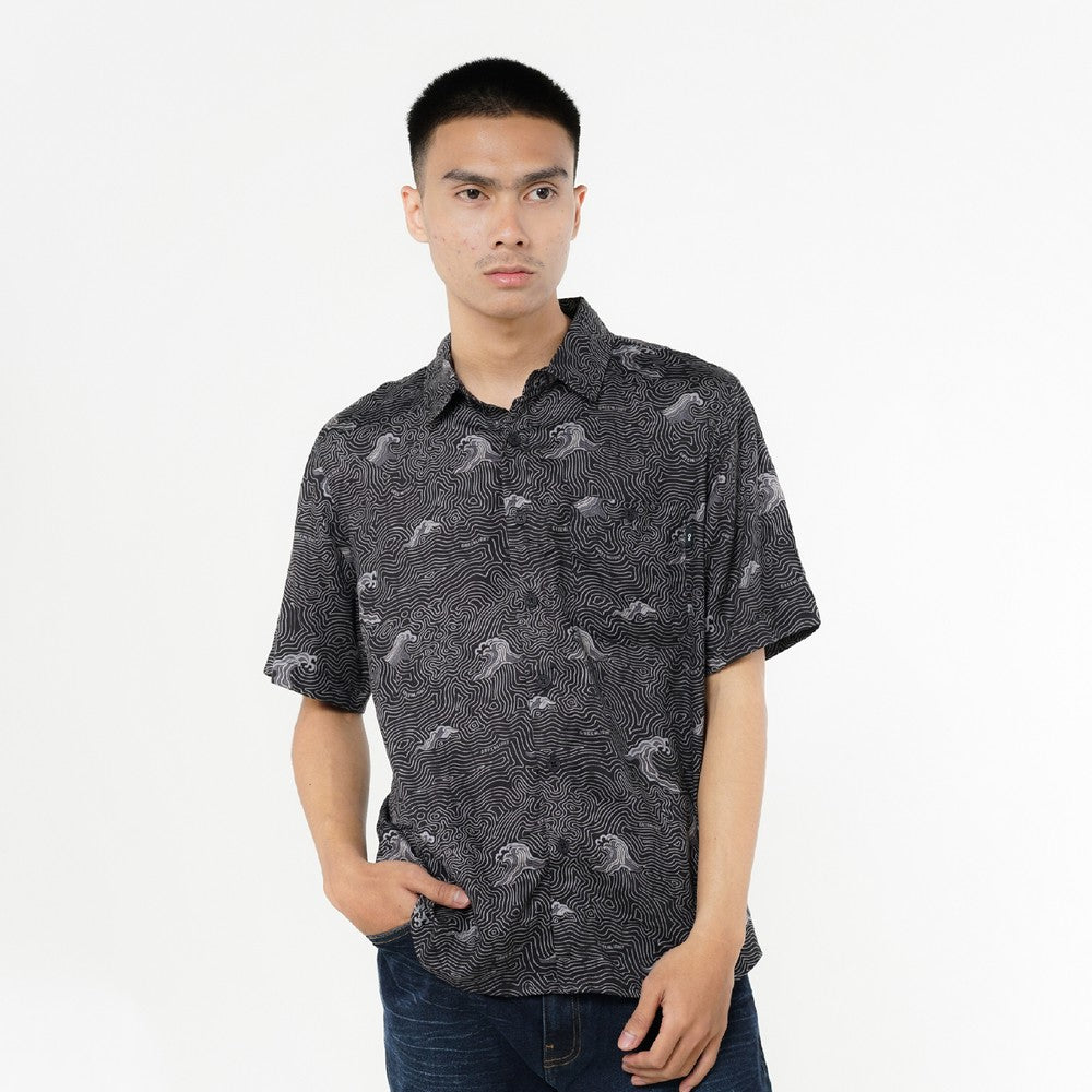 Greenlight Men's Shirt Short Sleeve Regular Fit Rayon Twill Conrad HP-C010326