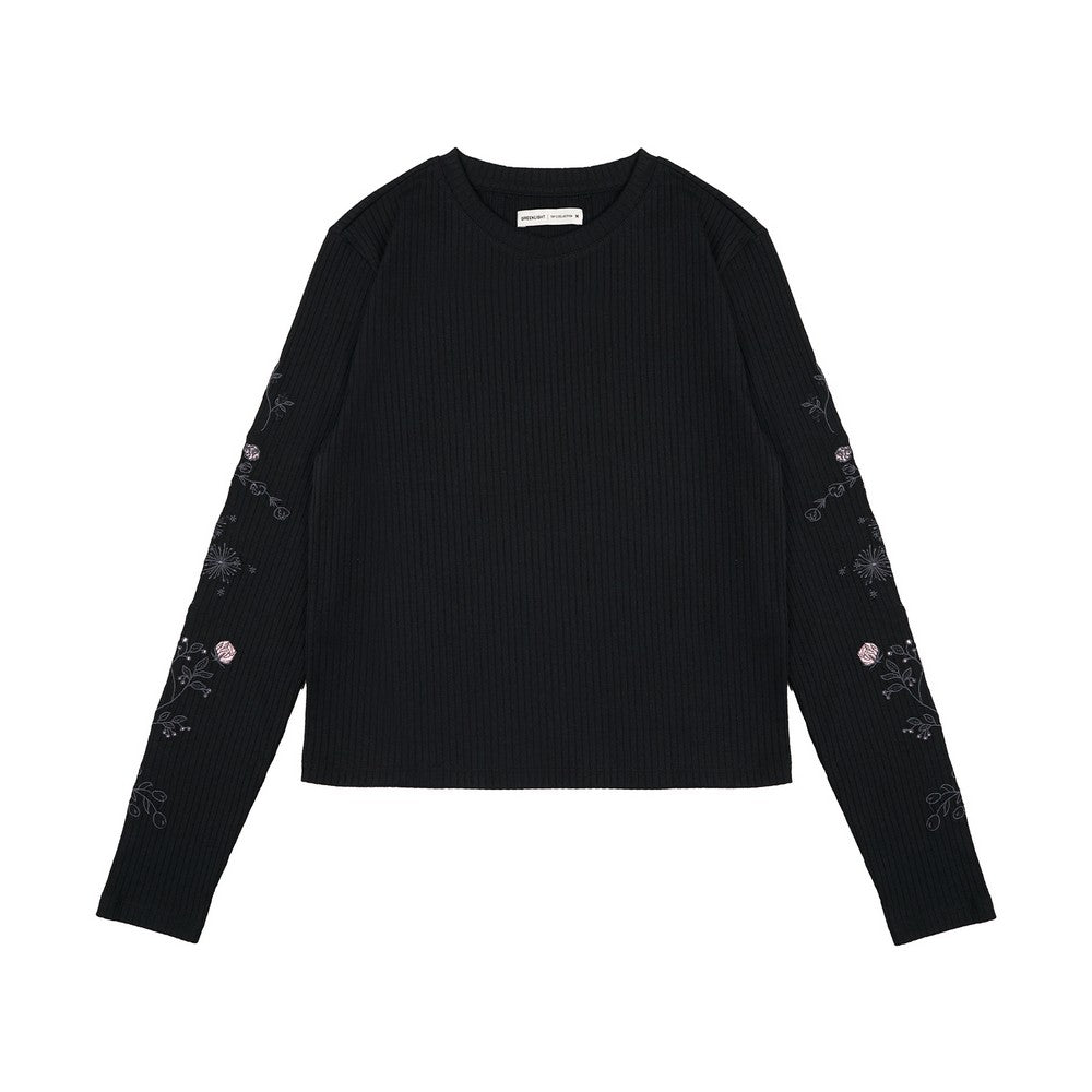 Greenlight Women's T-Shirt Long Sleeve Body Fit Embroidery Kahari HP-C010326