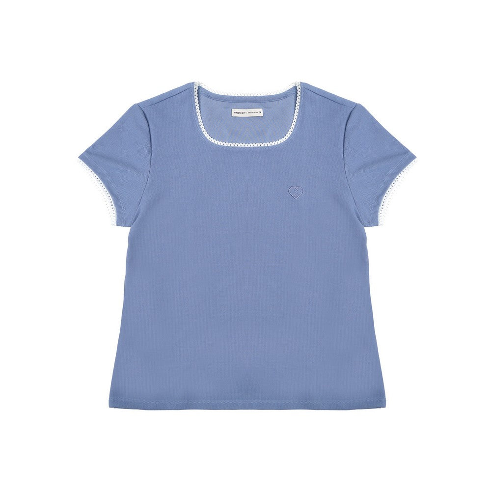 Greenlight Women's T-Shirt Short Sleeve Body Fit Mini Rib Takane HP-C010526