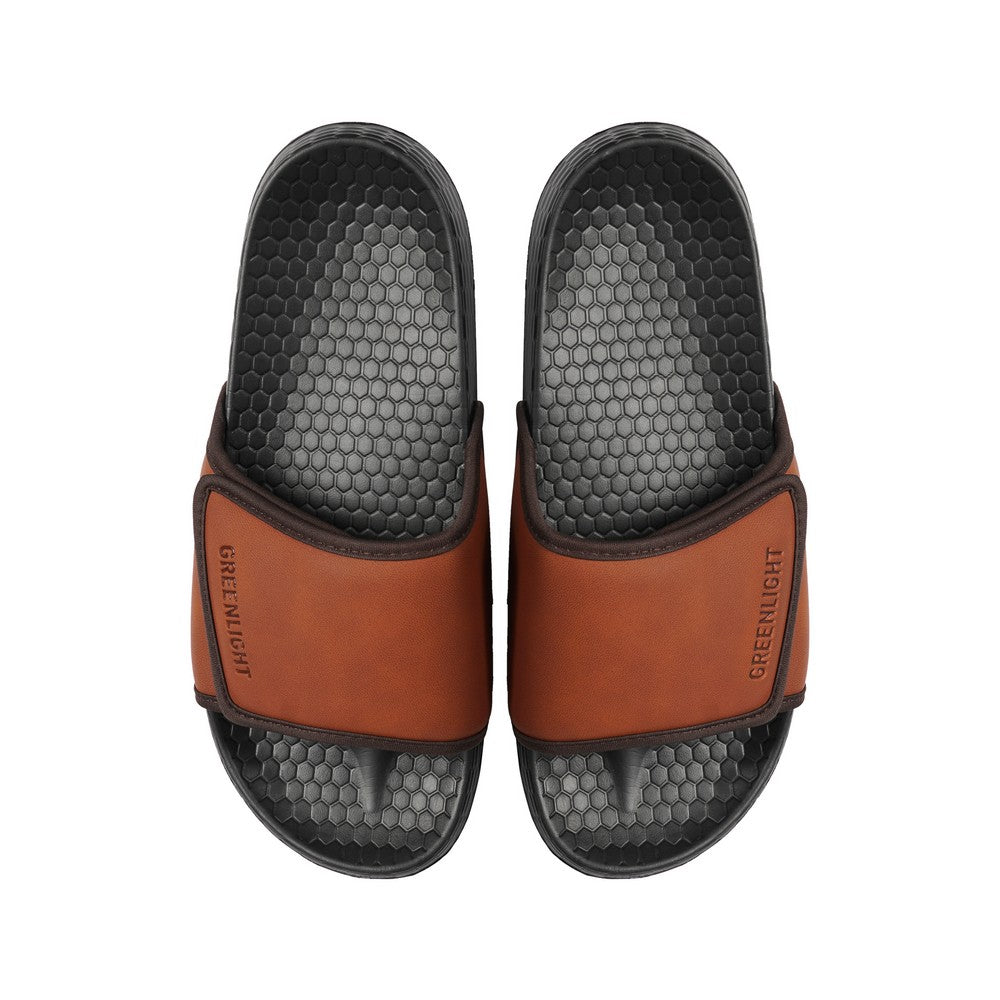Greenlight Men's Slider Slip On Sandals Champagne HP-C030126