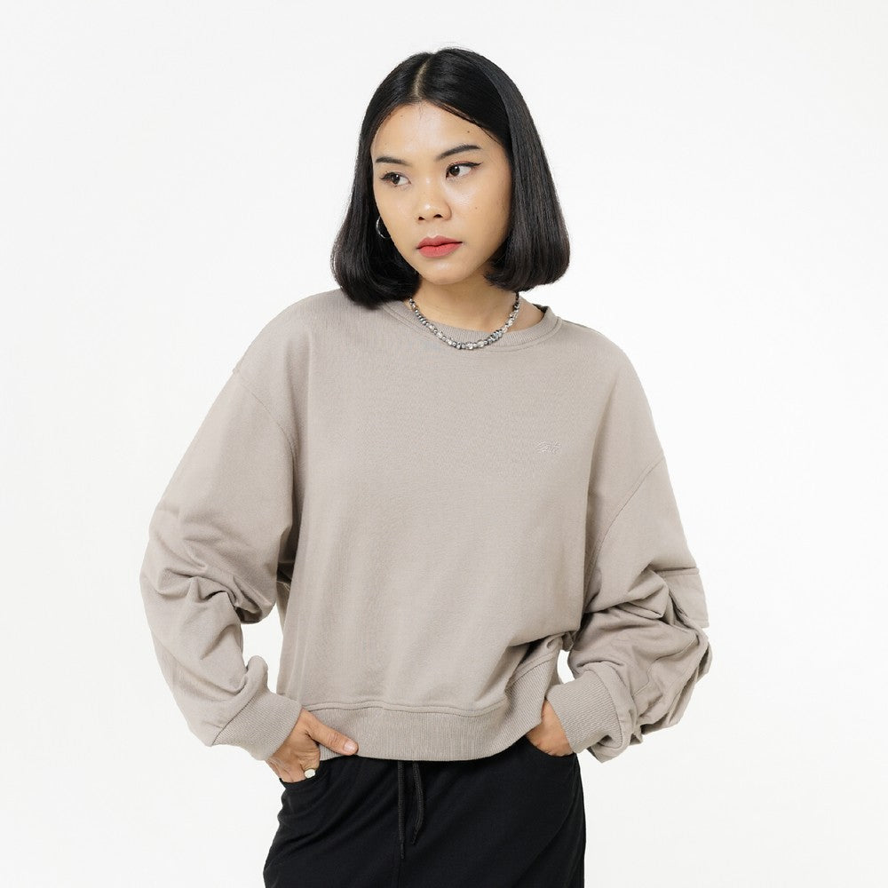 Greenlight Women's Jacket Crewneck Sweatshirt Loose Fit Baby Terry Selena HP-C010126