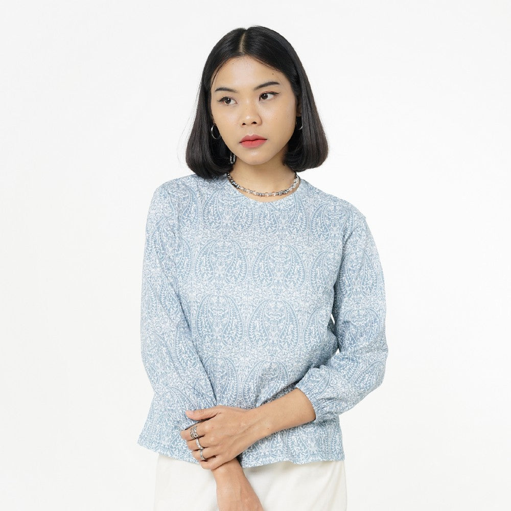 Greenlight Women's T-Shirt 7/8 Sleeve Loose Fit Cotton Maiko HP-C010226
