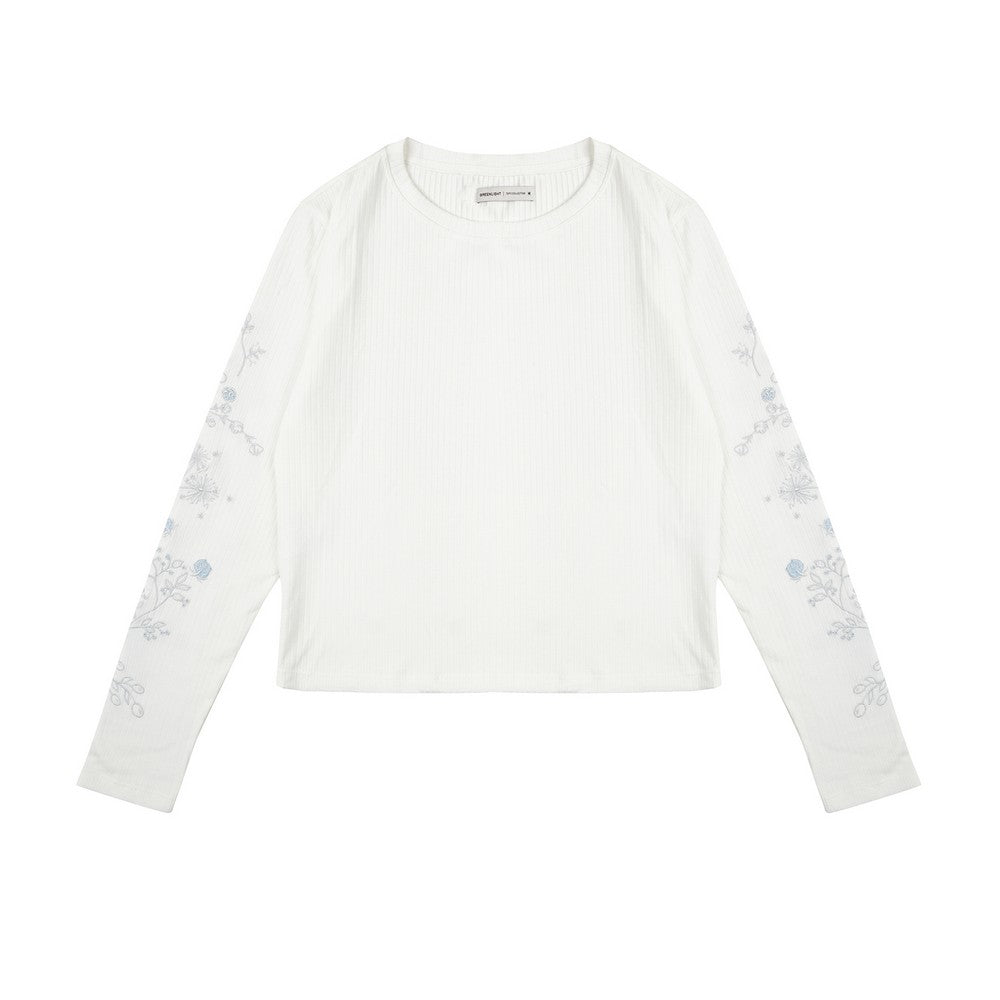 Greenlight Women's T-Shirt Long Sleeve Body Fit Embroidery Kahari HP-C010326