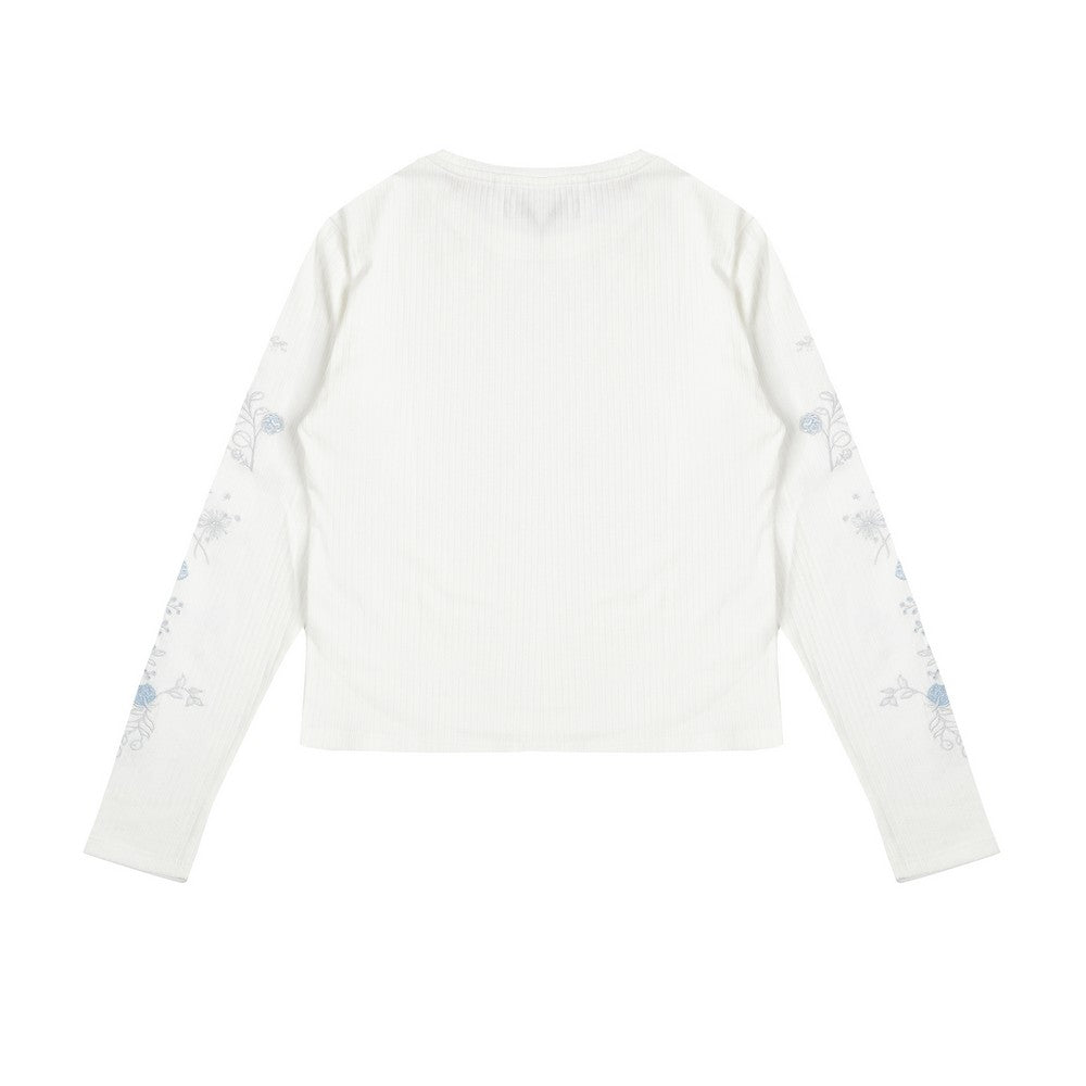Greenlight Women's T-Shirt Long Sleeve Body Fit Embroidery Kahari HP-C010326