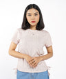 Greenlight Women's T-Shirt Short Sleeve Body Fit Ruched Side Suzu HP-C010726