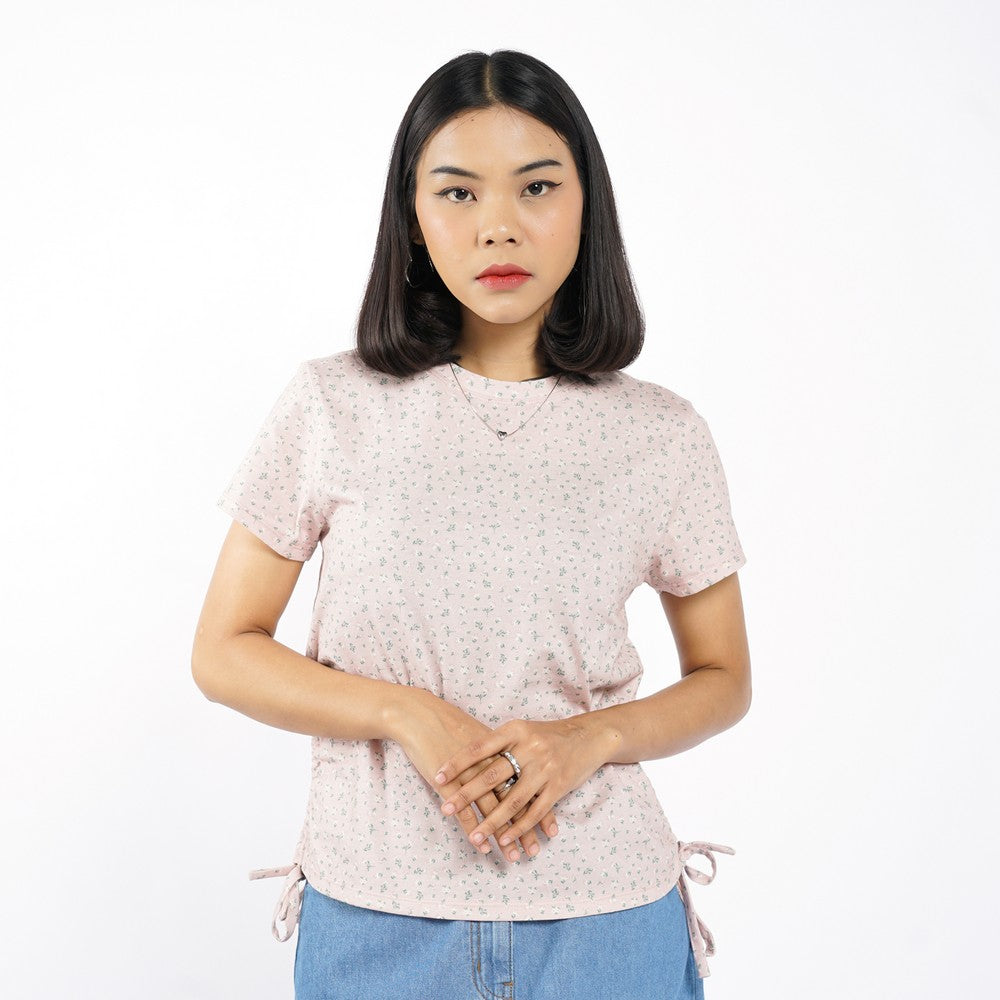Greenlight Women's T-Shirt Short Sleeve Body Fit Ruched Side Suzu HP-C010726