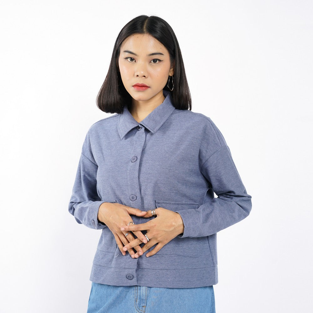 Greenlight Women's Buttoned Jacket Loose Fit Twill Maika HP-C010726