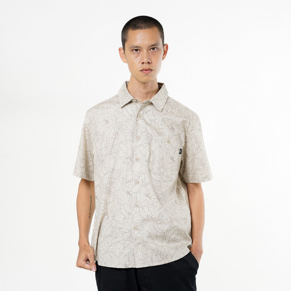 Greenlight Men's Shirt Short Sleeve Regular Fit Cotton Poplin Full Print Kevon HP-C011025