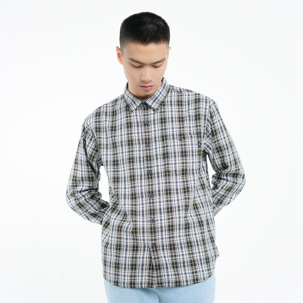 Greenlight Men's Plaid Checked Shirt Long Sleeve Regular Fit Paige HP-050126