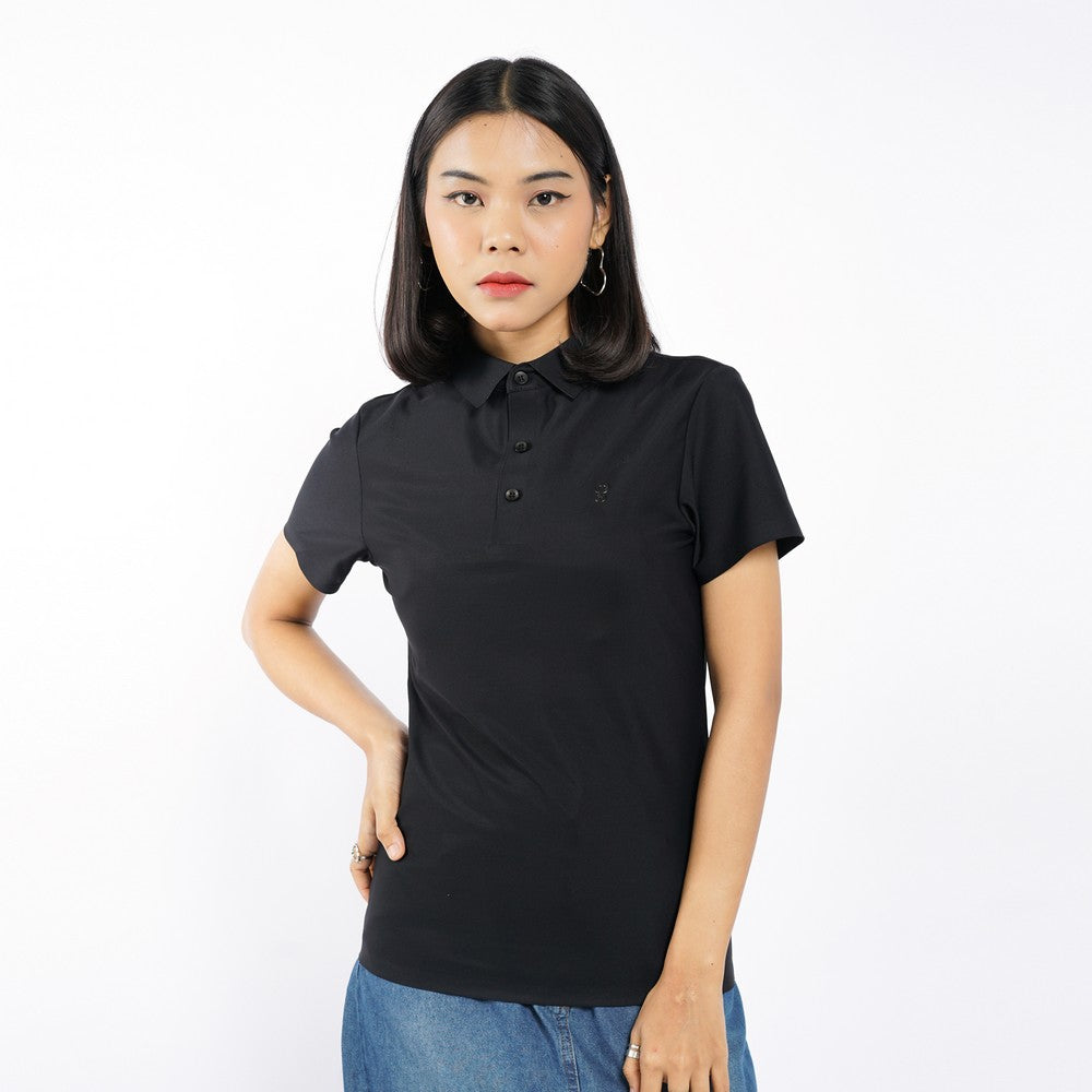 Greenlight Women's Collar T-Shirt Short Sleeve Loose Fit Kaede HP-C110626