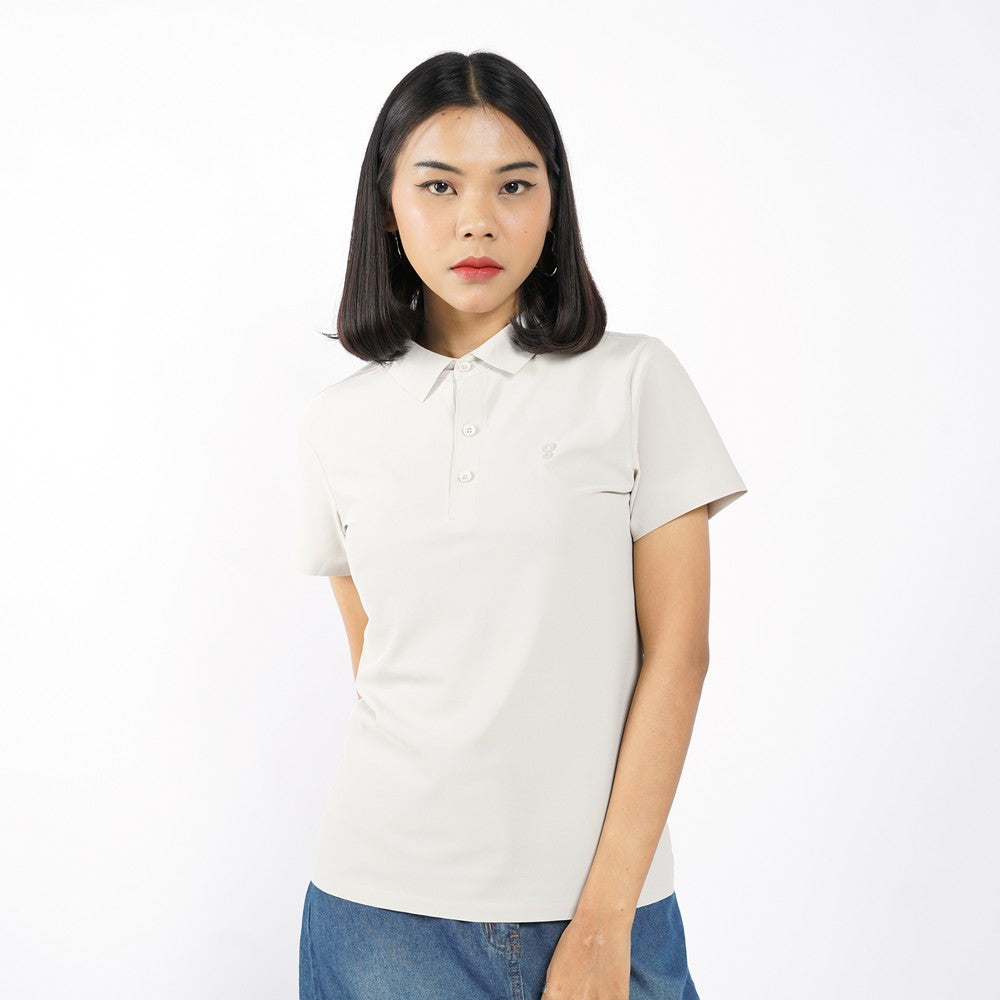 Greenlight Women's Collar T-Shirt Short Sleeve Loose Fit Kaede HP-C110626