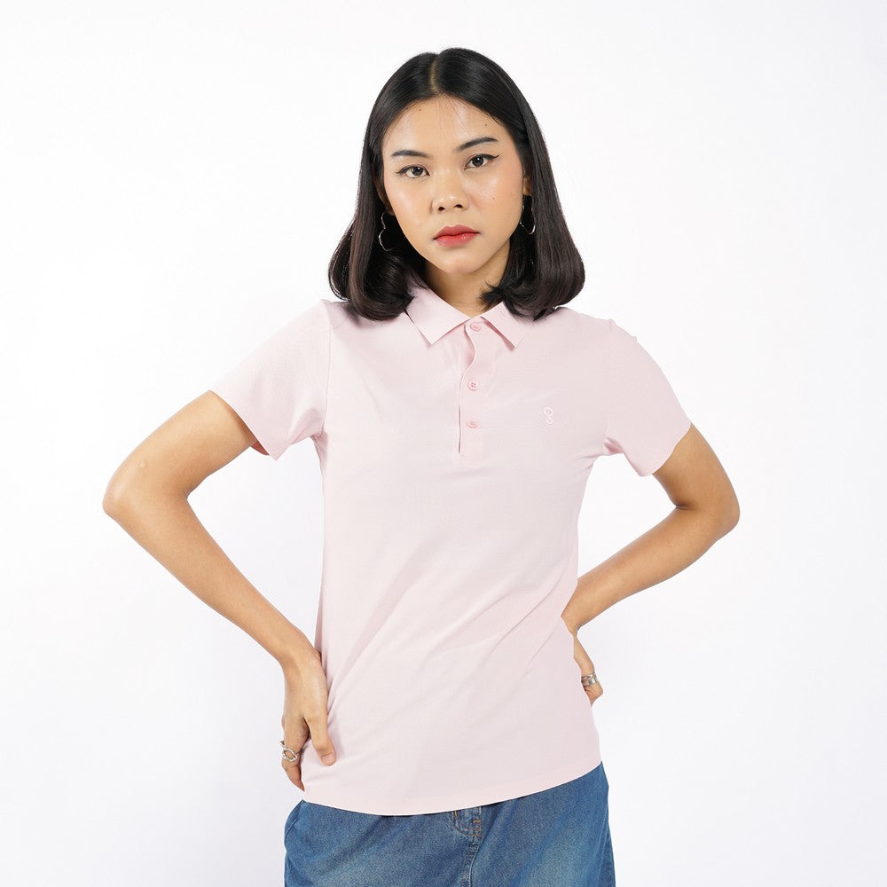 Greenlight Women's Collar T-Shirt Short Sleeve Loose Fit Kaede HP-C110626