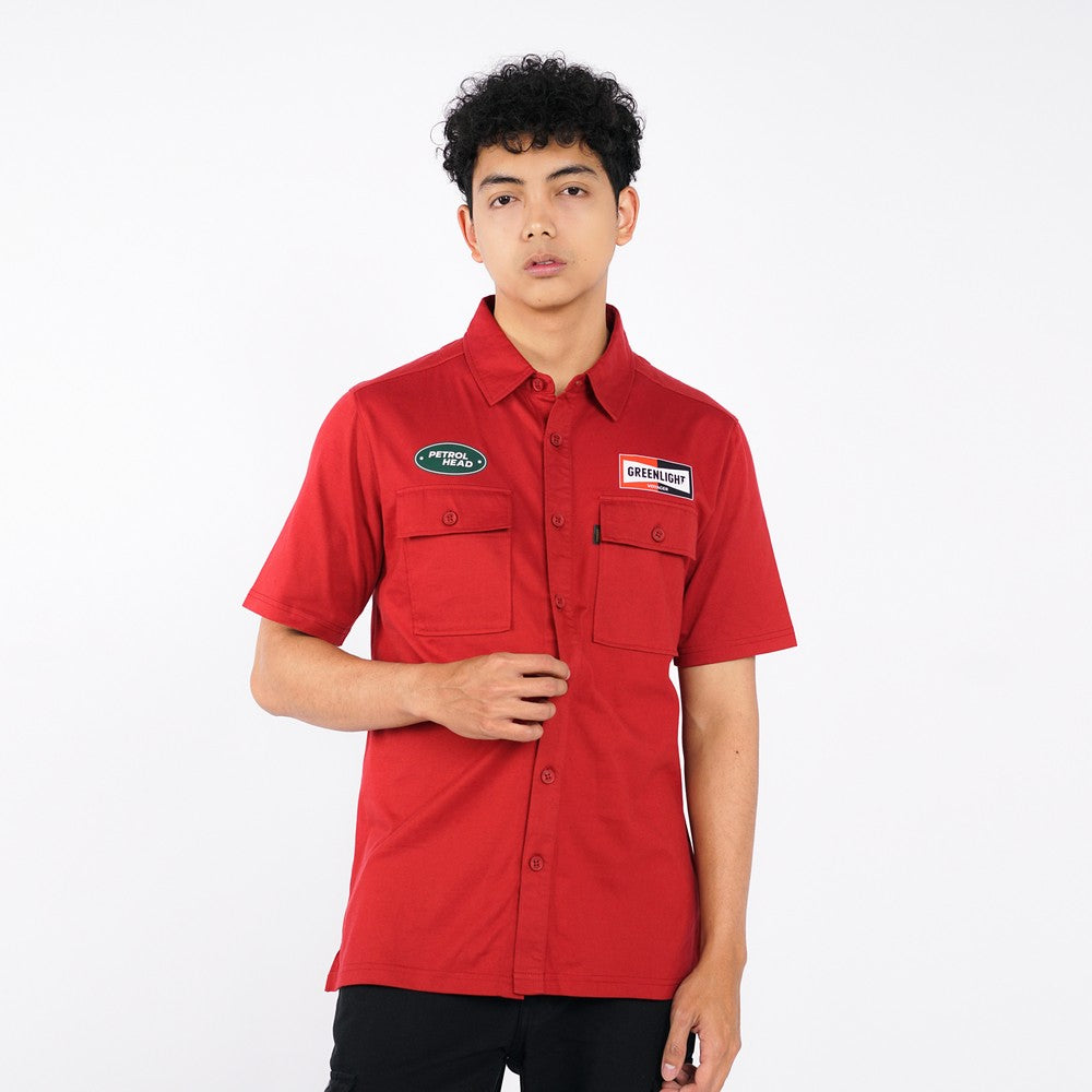 Greenlight Voyager Men's Shirt Short Sleeve Regular Fit Cotton Atha HP-C081124