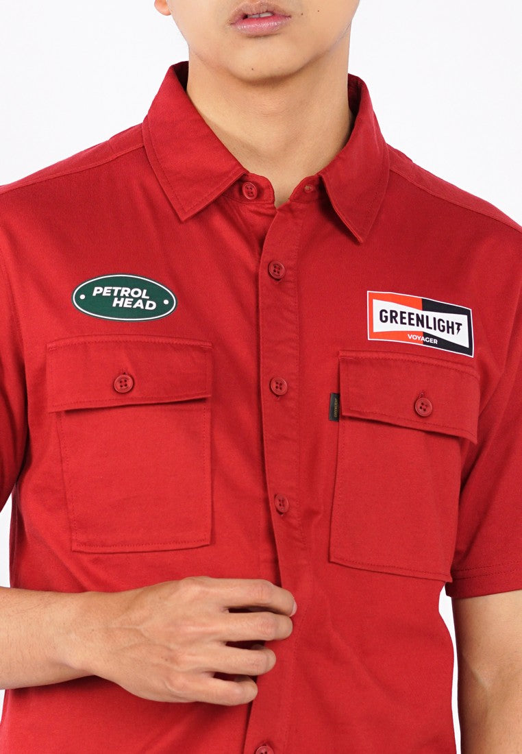 Greenlight Voyager Men's Shirt Short Sleeve Regular Fit Cotton Atha HP-C081124